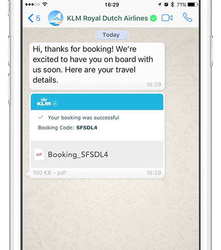 klm whatsapp