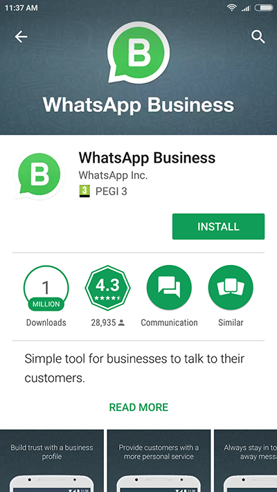whatsapp business google play