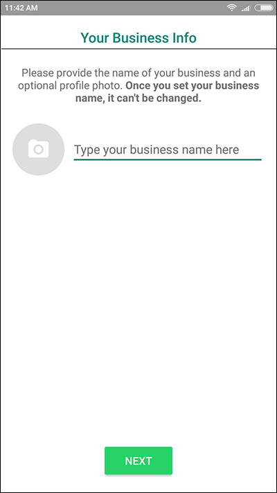 whatsapp business name