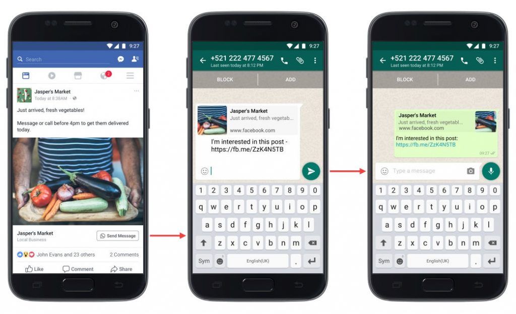 Facebook Launches “Click-to-WhatsApp” Option for Ads